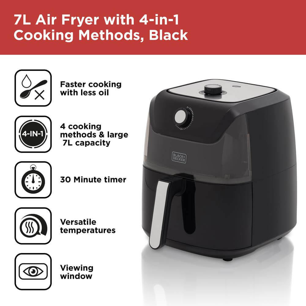 Black Decker Manual Air Fryer 7L